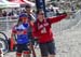 Catharine Pendrel and National Team coach Dan Proulx 		CREDITS:  		TITLE: 2019 Canada Cup, Bear Mtn 		COPYRIGHT: Rob Jones/www.canadiancyclist.com 2019 -copyright -All rights retained - no use permitted without prior, written permission