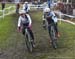 JW: Kelly Lawson (Hardwood Next Wave) and Emilly Johnston (Pendrel Racing, Naked Factory Racing) 		CREDITS:  		TITLE: 2019 Cyclocross National Championships 		COPYRIGHT: Rob Jones/www.canadiancyclist.com 2019 -copyright -All rights retained - no use permi