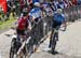 In teh lead - Leandre Bouchard hands off to Vincent Thiboutot 		CREDITS:  		TITLE: 2019 MTB XC National Championships 		COPYRIGHT: Rob Jones CanadianCyclist.com