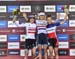 Podium: Laura Stigger, Evie Richards, Loana Lecomte  		CREDITS:  		TITLE: 2019 World Cup Final, Snowshoe WV 		COPYRIGHT: Rob Jones/www.canadiancyclist.com 2019 -copyright -All rights retained - no use permitted without prior, written permission