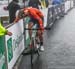 Cote is overcome after finishing 		CREDITS:  		TITLE: Tour de Beauce, 2019 		COPYRIGHT: Rob Jones/www.canadiancyclist.com 2019 -copyright -All rights retained - no use permitted without prior, written permission