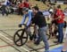 Beveridge with coach Zach Bell ready to start Scratch Race 		CREDITS:  		TITLE: 2019 Track World Championships, Poland 		COPYRIGHT: Rob Jones/www.canadiancyclist.com 2019 -copyright -All rights retained - no use permitted without prior, written permission