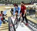 Heading up onto track to start 1/16 Heat 		CREDITS:  		TITLE: 2019 Track World Championships, Poland 		COPYRIGHT: Rob Jones/www.canadiancyclist.com 2019 -copyright -All rights retained - no use permitted without prior, written permission