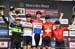 Podium: l to r - Henrique Avancini, Nino Schurter, Mathieu van der Poel, Mathias Flueckiger, Ondrej Cink 		CREDITS:  		TITLE: Nove Mesto World Cup 		COPYRIGHT: Rob Jones/www.canadiancyclist.com 2019 -copyright -All rights retained - no use permitted witho