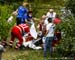 Chloe Dygert in the care of paramedics after her crash 		CREDITS:  		TITLE: 2020 Road World Championships 		COPYRIGHT: ROB JONES/CANADIAN CYCLIST